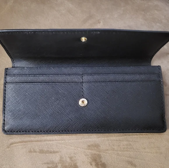 Michael Kors Black Leather Slim Bi-Fold Wallet - Picture 2 of 5